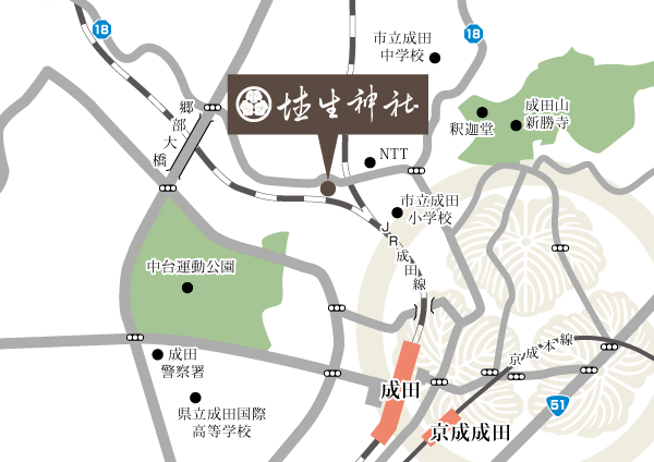 埴生神社 地図（アクセスマップ）